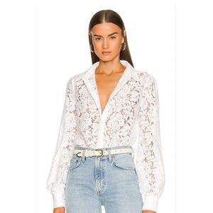 Generation Love Jada Long Sleeve White Lace Blouse XS NWT $198
